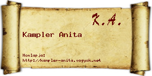 Kampler Anita névjegykártya