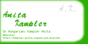 anita kampler business card